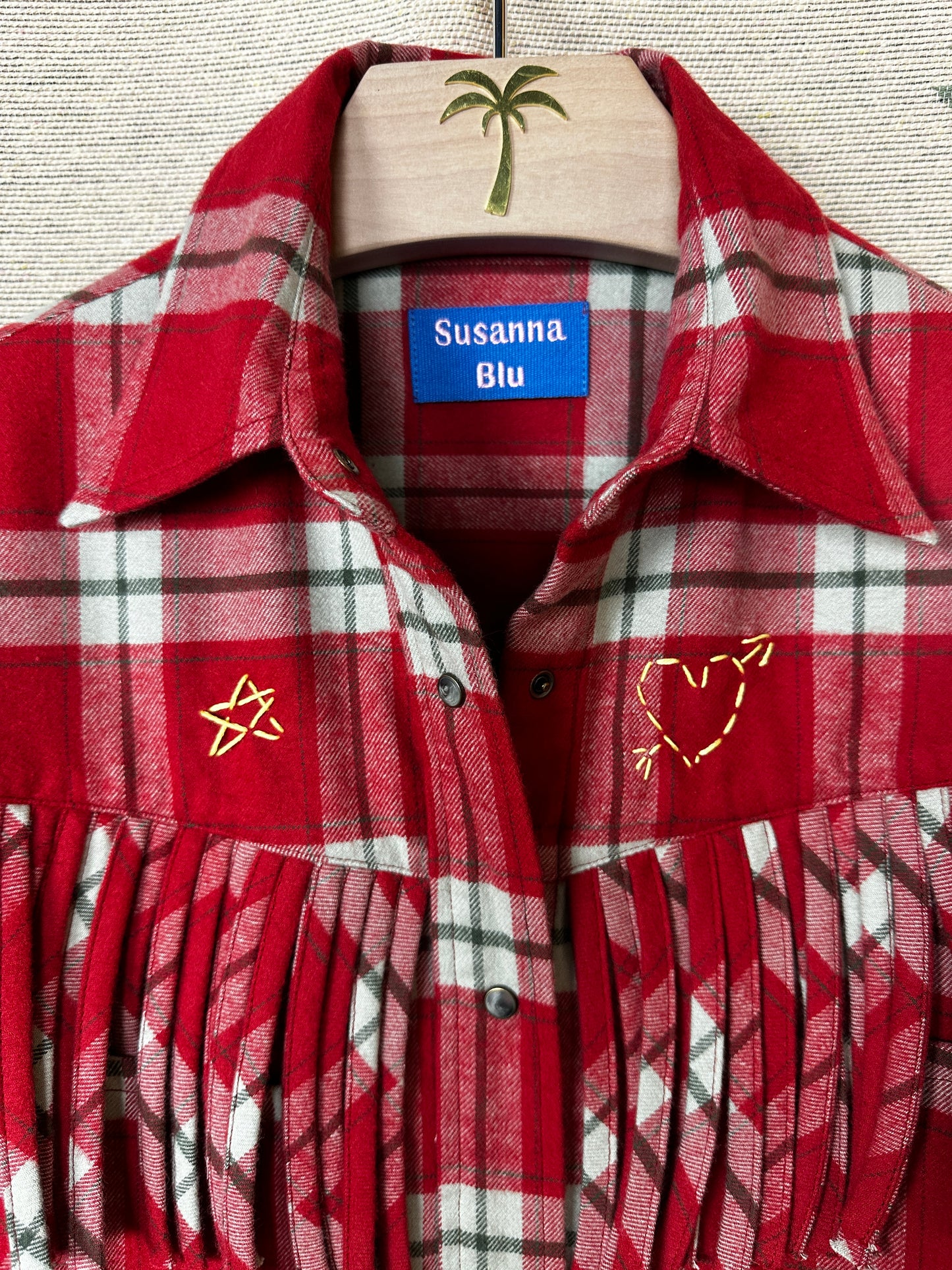 Sando Shirt Red Tartan Check