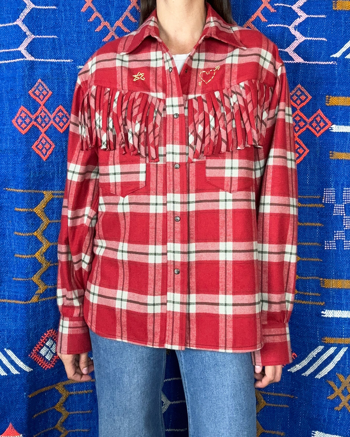 Sando Shirt Red Tartan Check